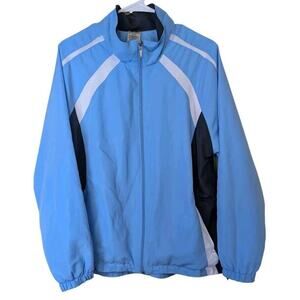 Vintage Athletic Works Men's XL Light Blue Full Zip Windbreaker Jacket